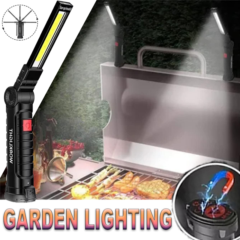 Outdoor Lighting Types - Przenośna latarka LED z magnetycznym haczykiem,