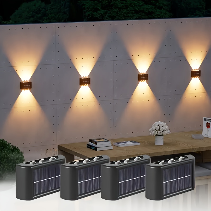 Outdoor Lighting For Fence - Zewnętrzna wodoodporna lampa solarna LED, oświetlenie