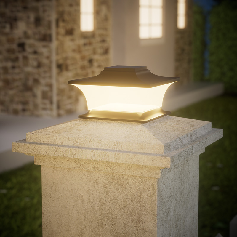 Post Cap Light - Lampa słoneczna z automatycznym włączaniem/wyłączaniem, oświetlenie