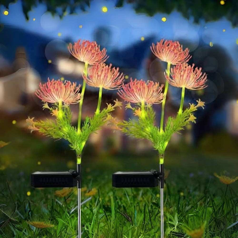 Outdoor Lighting For Backyard - Solarne lampki dekoracyjne w kształcie kwiatów,