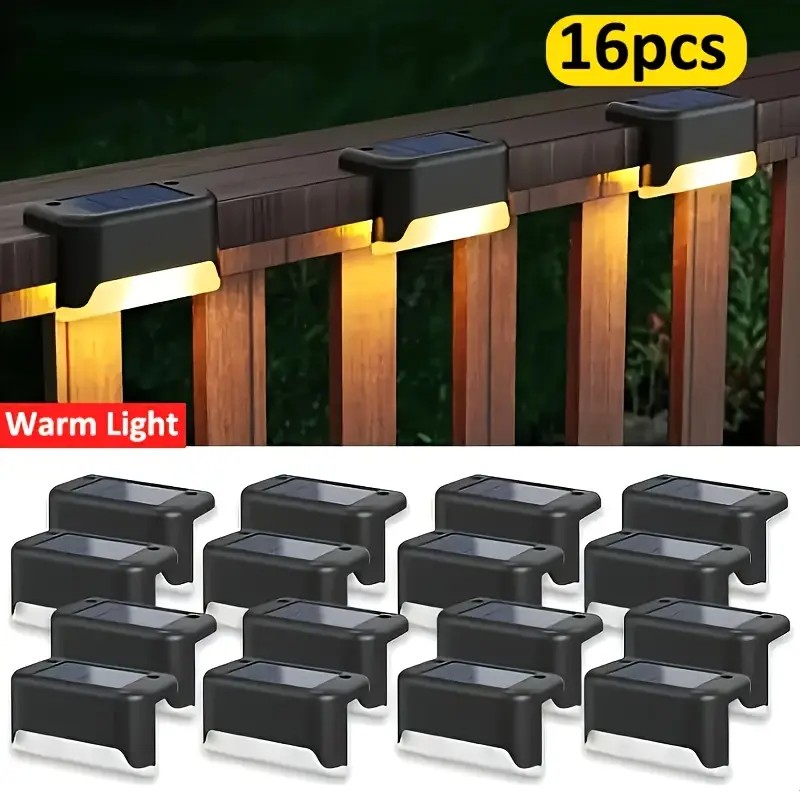 Outdoor Lighting For Fence - 16 sztuk solarnych lamp zewnętrznych do