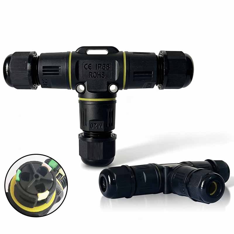 Outdoor Lighting Connectors - Wodoodporne złącze kablowe typu T IP68,