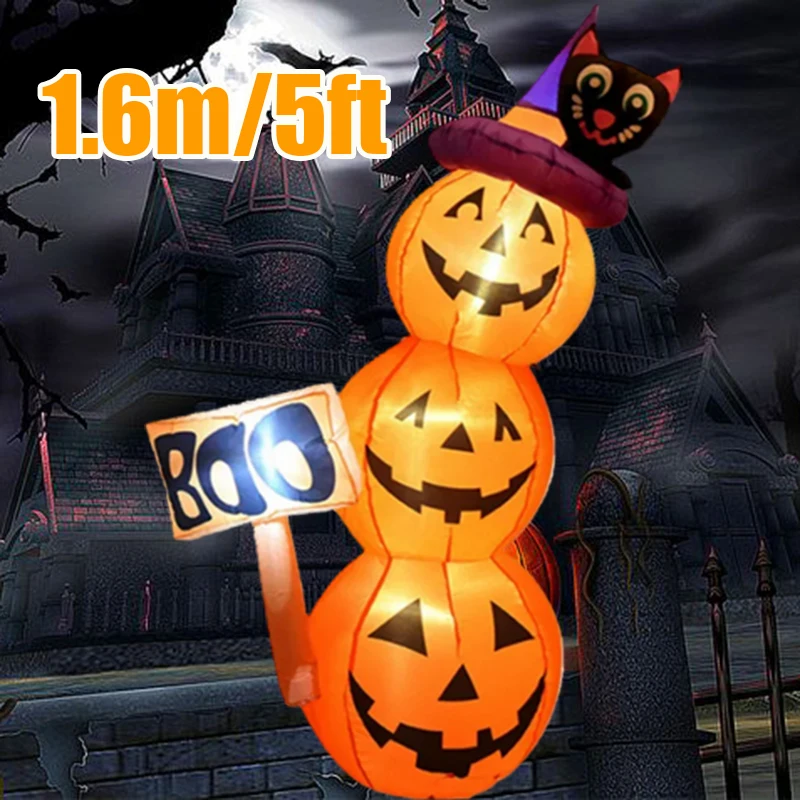 Outdoor Lighting For Backyard - 1.6M/5FT Halloween nadmuchiwany model dynia wbudowane