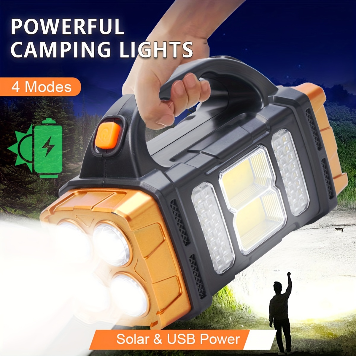 Outdoor Lighting For Backyard - Nowa, ulepszona, ładowalna, mocna latarka LED
