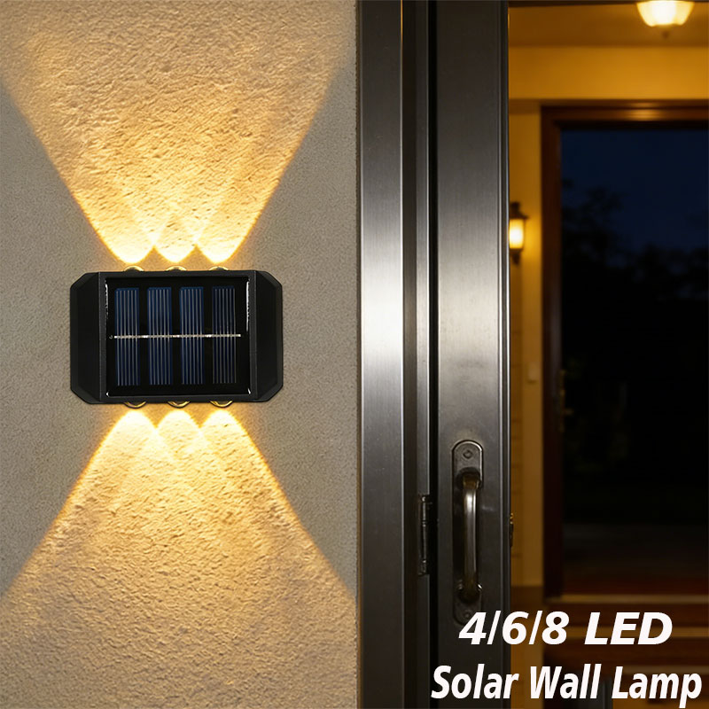 Xl Outdoor Lighting - Lampa solarna zewnętrzna LED 4/6/8, wodoodporna,
