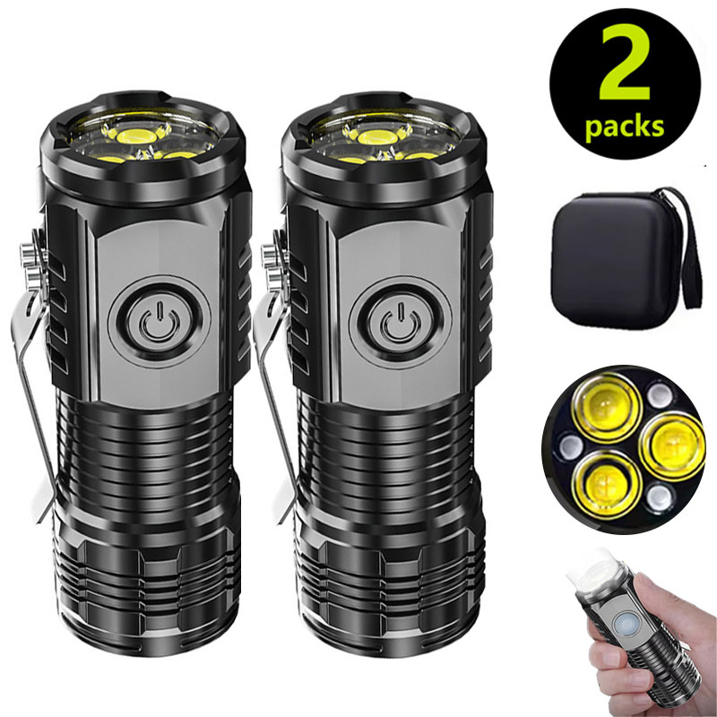 Outdoor Lighting Lumen - Mini latarka 3LED z klipsem do