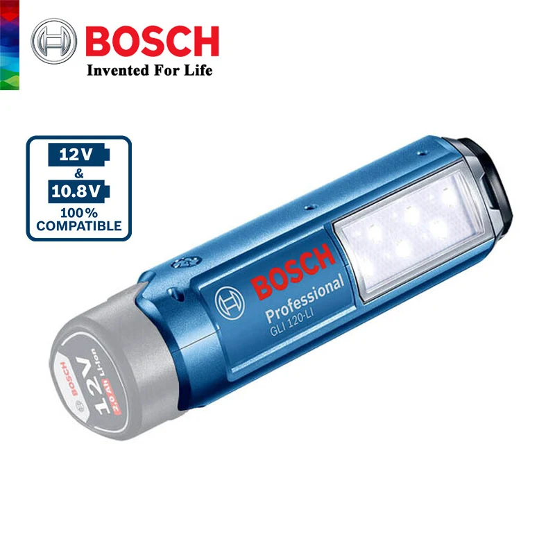 Outdoor Lighting Lumen - Akumulatorowa lampa Bosch GLI 120-LI, przenośna,