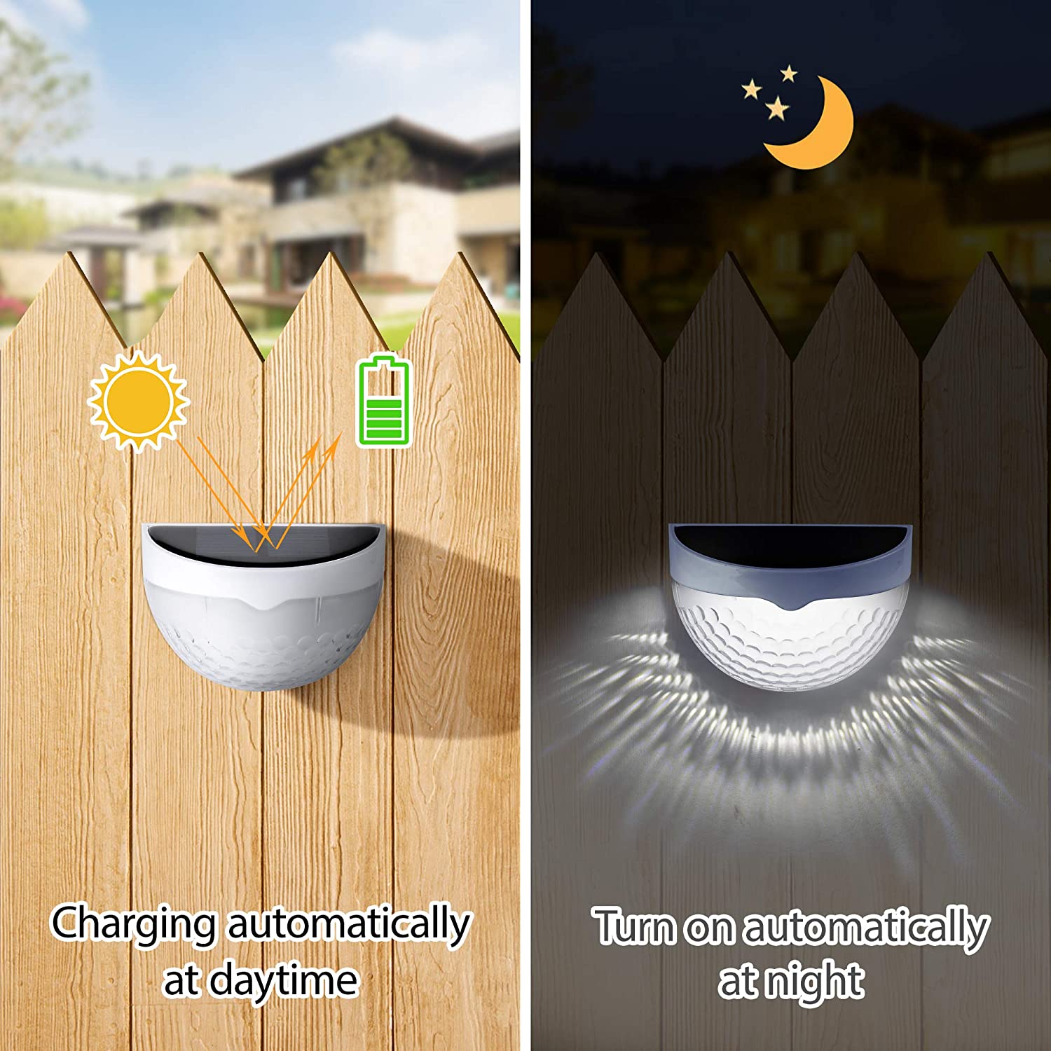 Zewnętrzne lampy solarne LED,  – Outdoor Lighting For Fence recenzja i cena