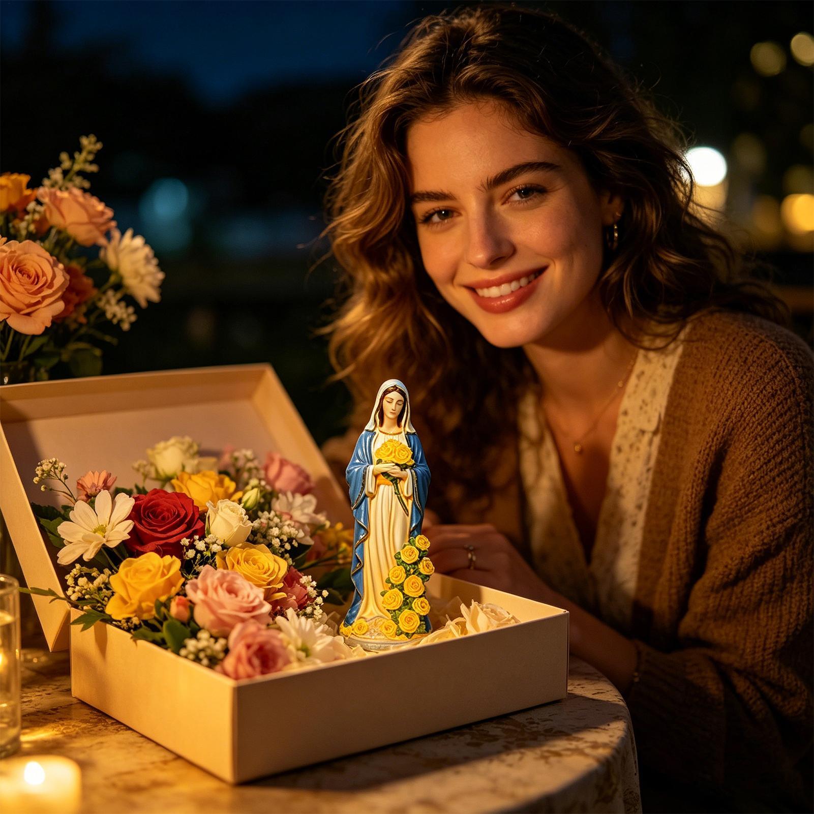 Statua Matki Boskiej zasilana  – Outdoor Lighting For Backyard recenzja i cena
