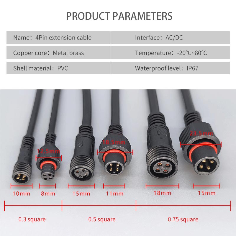 Męski kabel wtykowy Famale 4Pi – Outdoor Lighting Connectors recenzja i cena