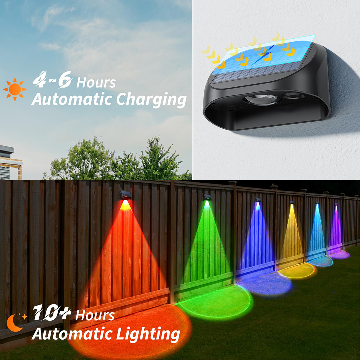 Lampa ścienna na energię słone – Outdoor Lighting For Fence recenzja i cena