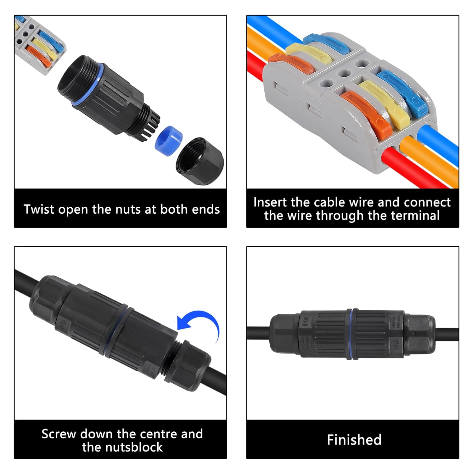 4 szt. Wodoodporna skrzynka pr – Outdoor Lighting Connectors recenzja i cena