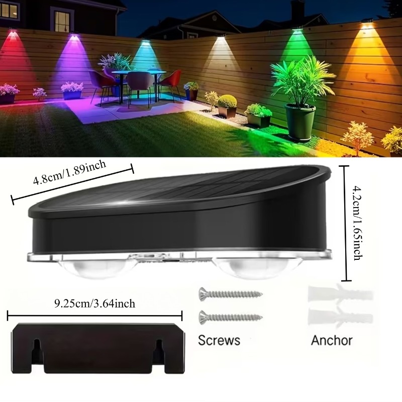 Lampa solarna RGB do ogrodzeni – Outdoor Lighting For Fence recenzja i cena