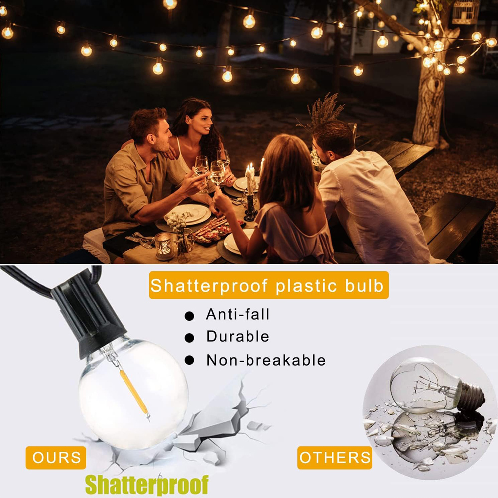 Lampki sznurkowe G40 8M/15M, 2 – Outdoor Lighting For Backyard recenzja i cena