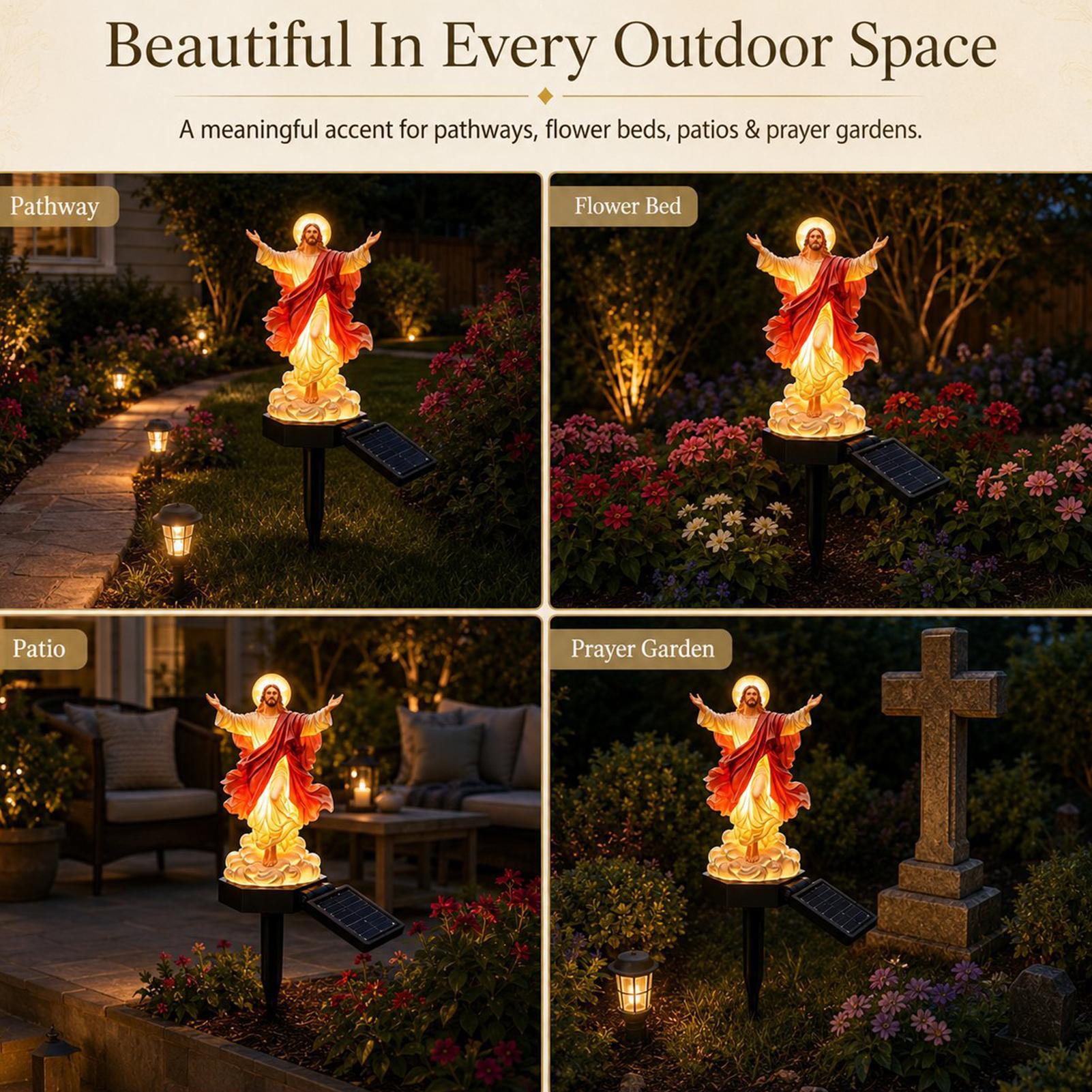 Figurka Jezusa zasilana energi – Outdoor Lighting Deck recenzja i cena